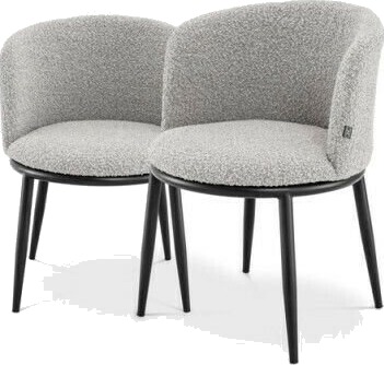 Filmore spisestolar bouclé grey 2 pk Filmore spisestolar bouclé grey 2 pk
