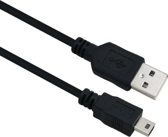 Helos Tilkoblingskabel Usb 2.0 A Plug/B Mini 5-Pin Plugg 3.0M Svart