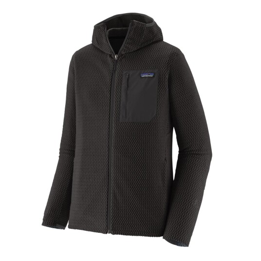 Patagonia M's R1 Air Fleecejakke med Hette Svart
