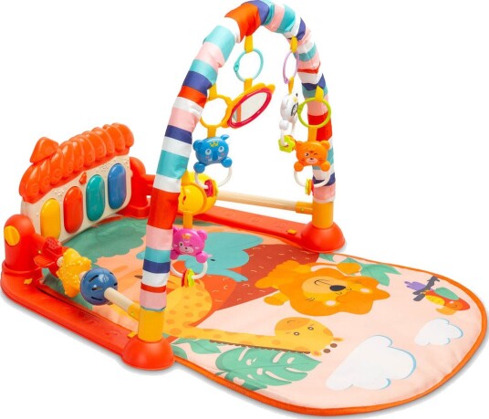 Toyz Zoo Lekematte Med Aktivitetsleker - 73x59x46 cm - Oransje/Flerfarget