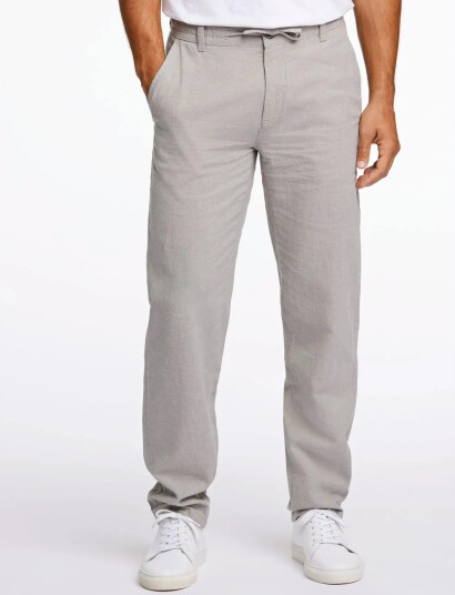 Lindbergh Linen Pants Grey XXXL