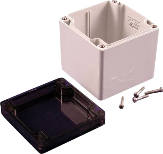 Hammond Electronics 1554Ee2gysl Universalskap 90 X 90 X 90 Polykarbonat Grå 1 Stk