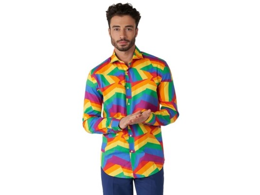 Oppo Merchandise Group B.v. Opposuit Zig Zag Rainbow Skjorte