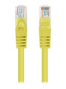 Lanberg Koblingskabel Rj-45 Hann Til Rj-45 Hann 1 M 4.8 Mm U/Utp Uskjermet Cat 5/5E Med Støvel Uten Hindringer Opptil 1 Gbps-Dataoverføringshastighet Yellow Ral 1016 En Pakke 10