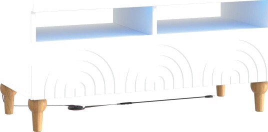 vidaXL LED TV skap Hvit Konstruert tre
