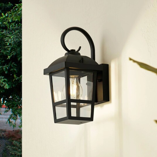 Lindby Eloane utendørs vegglampe, svart, rustfritt stål, 29 cm Lindby Eloane utendørs vegglampe, svart, rustfritt stål, 29 cm
