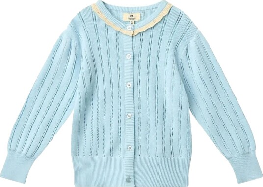 Copenhagen Colors Knitted Pointelle Cardigan Blue 92