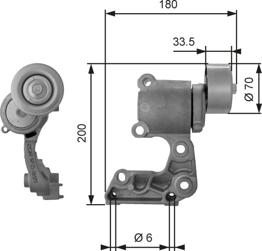 Strammehjul, kilerem GATES T38410