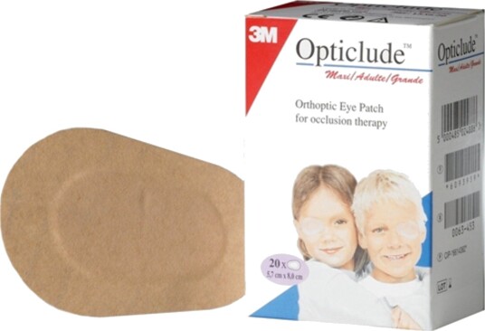 Opticlude Maxi Skjeløydplaster 8,2 x 5,6 cm 20 Stk.