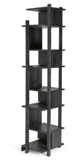 Ethnicraft Abstract Column hylle Svart teak 203 x 49 cm