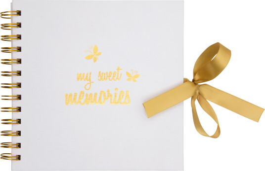 Burde Sweet Memories Gull - 18x18 Cm (48 Vita Sidor / 24 Blad) Burde Sweet Memories Gull - 18x18 Cm (48 Vita Sidor / 24 Blad)