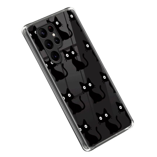INCOVER Samsung Galaxy S23 Ultra Fleksibelt Deksel i TPU plast - Katt
