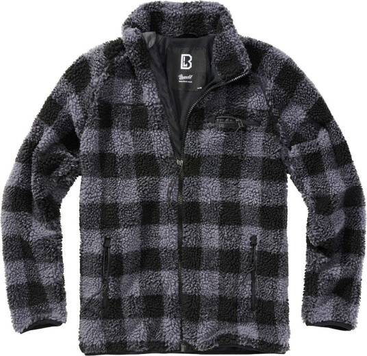 Brandit Teddyfleece Jakke L Svart Grå Brandit Teddyfleece Jakke L Svart Grå