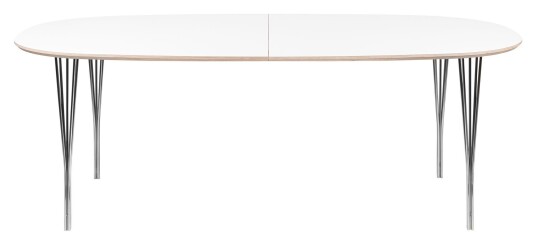 Haslev Møbelsnedkeri Symphony Spisebord 78 - Hvitlaminert/Krom, 200x105