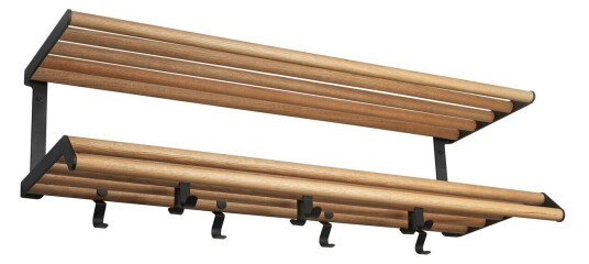 Essem Design Tamburin hattehylle 100 cm Eik-svart Essem Design Tamburin hattehylle 100 cm Eik-svart