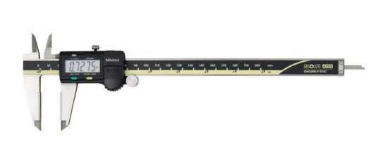 Mitutoyo Absolute Aos Digimatic Skjutmått 500-177-30 0-8in, 0,0005in Hårdmetallbel. Skänklar, Flat Sticka, Friktionsrulle, Datautgång