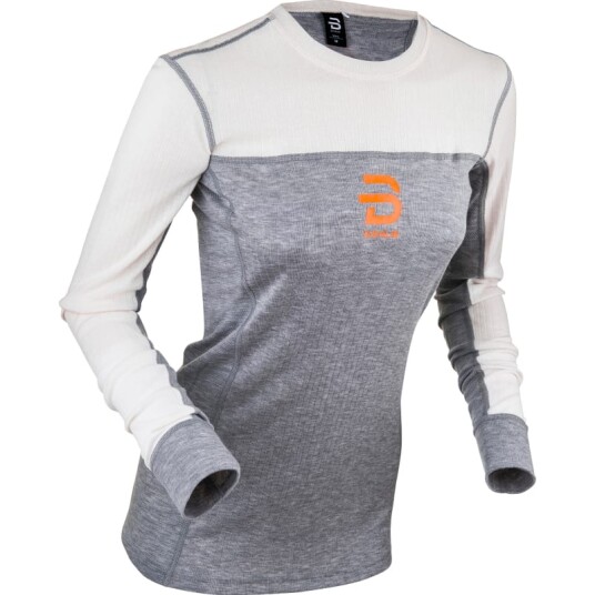 D?hlie Women's Performance Tech LS XS, Light Grey Melange