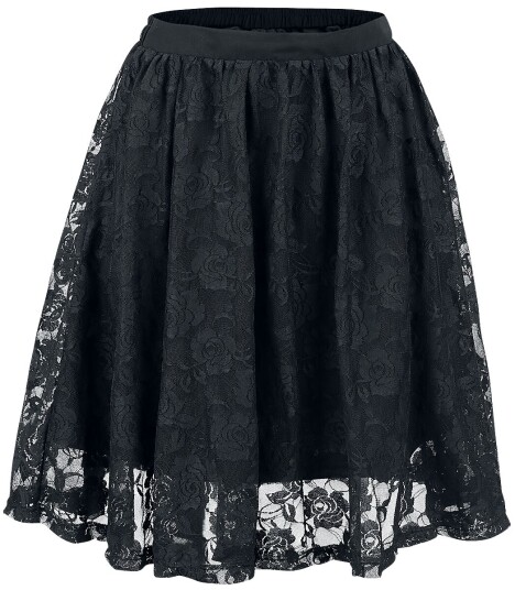 Gothicana by EMP Kort skjørt - Blonder Skjørt - S til 4XL - Damer - svart