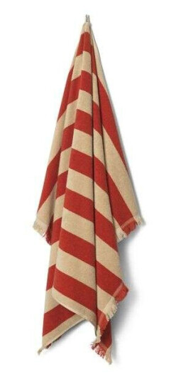 ferm LIVING Alee badelaken 100 x 150 cm Light Camel-Red