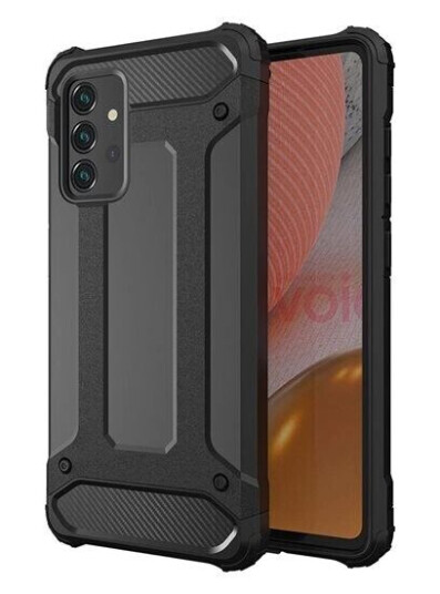 Hybrid Armor-beskyttelsesskall med todelt konstruksjon for Samsung Galaxy A36 Svart