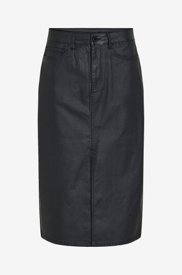 Vila - Skjørt viMil RW Midi Coated Skirt - Svart