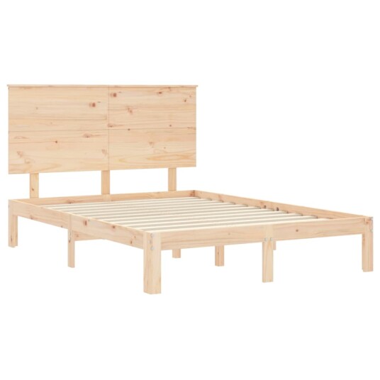 vidaXL Sengeramme med hodegavl 140x190 cm heltre 8720845988111