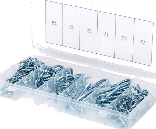 Ks Tools Sortiment KrokOg Øyeskruer 151 Deler 970.0380 Ks Tools Sortiment KrokOg Øyeskruer 151 Deler 970.0380