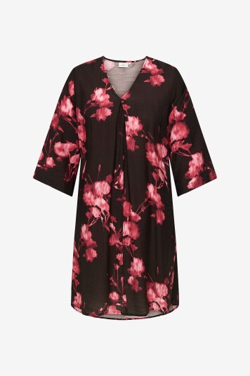 Only Carmakoma   Kjole carCamille 3/4 V neck Knee   Svart