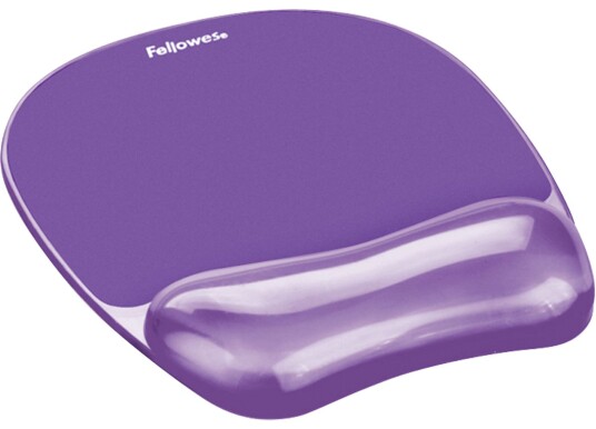 Fellowes Crystal Gel Musematte m/HÃ¥ndleddstÃ¸tte Lilla