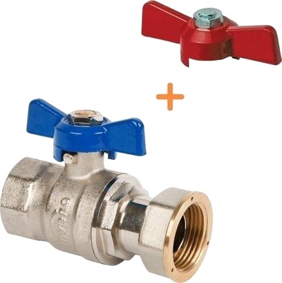 Un Kuleventil Rett Med Vinge 3/4"" Type Ci… Un Kuleventil Rett Med Vinge 3/4"" Type Ci…
