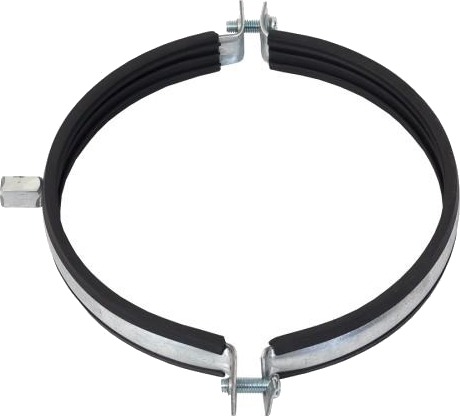 Europlast Skruklammer i stål m/gummi Ø125mm (M8/M10) SBOU125