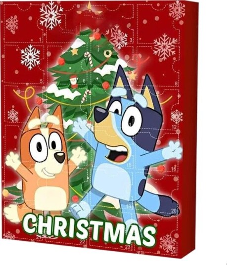 Bluey Adventskalender 2026   Julenedtellingsleke med overraskelsesfigurer [JUN] Bluey Hund Overraskelsesboks