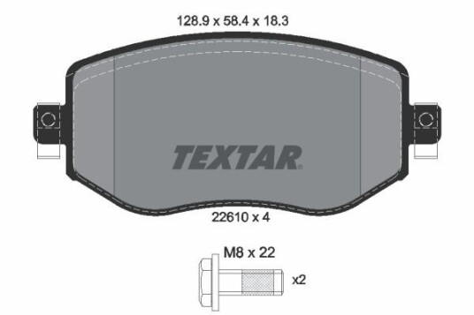 Bremseklosser TEXTAR 2261001 Bremseklosser TEXTAR 2261001