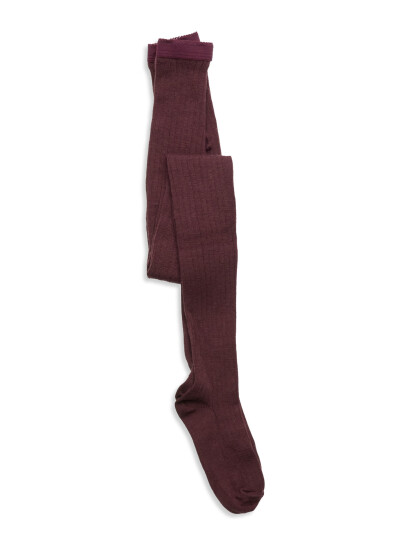 mp Denmark Wool Rib Tights Burgundy 128