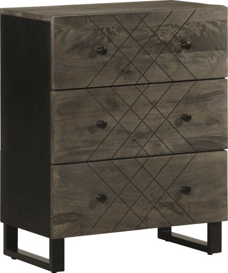 Skjenk svart 60x33x75 cm heltre mango 8721158447807 Skjenk svart 60x33x75 cm heltre mango 8721158447807