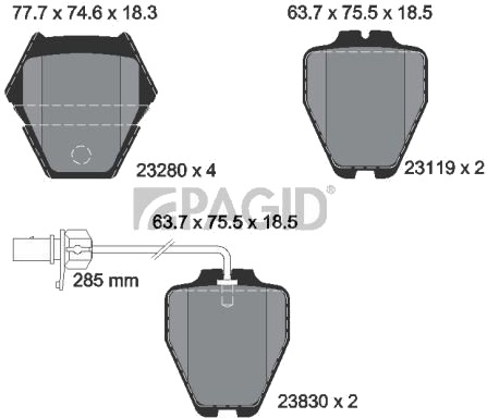 PAGID T1205N Bremseklosser