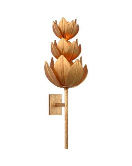 Visual Comfort Alberto Extra Large Three Tier Sconce Antique Gold Leaf