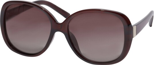 Pilgrim PARKER overdimensjonerte retro solbriller brun
