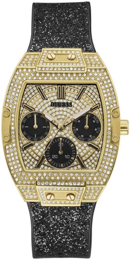 Guess Dameklokke GW0105L2 Raven Gull/Gummi Guess Dameklokke GW0105L2 Raven Gull/Gummi