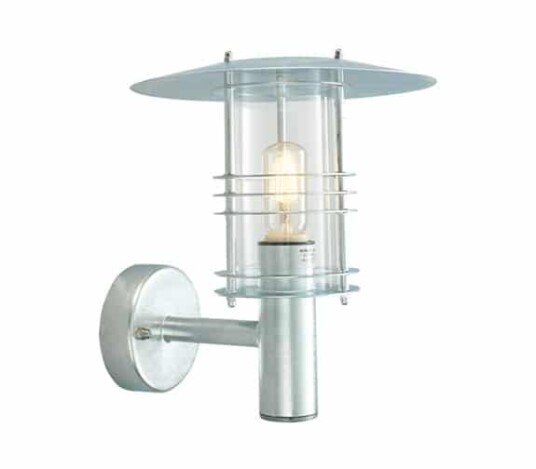 Stockholm Vegglampe 280 Galvanisert Stål