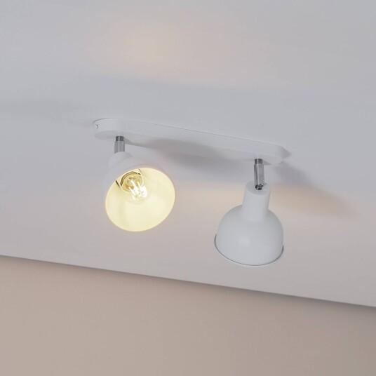 SOLLUX LIGHTING Elba taklampe 34 cm 2 lyskilder hvit metall E27
