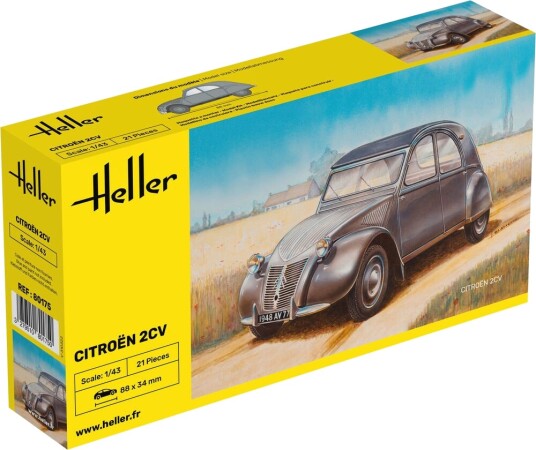 Heller Citroën 2CV Modellbil Byggesett 1:43