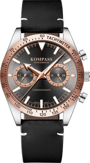Kompass Skyborne Chronograph Silver Rose Gold Black