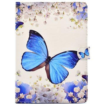iPad 9.7 2017/2018 Wonder Series Folio-etui Blå Sommerfugl
