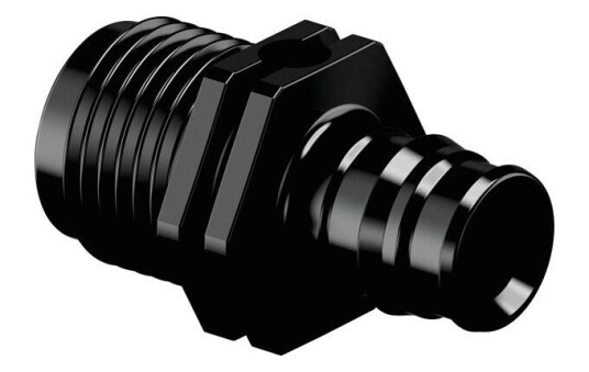 Uponor Q&E overgangsnippel 20 mm x 3/4" PPSU sort for PE-Xa rør