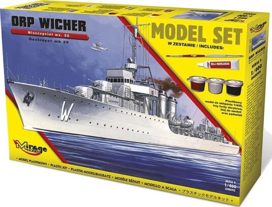 Mirage ORP Wicher Modellskip Byggesett WWII Destroyer 1:400