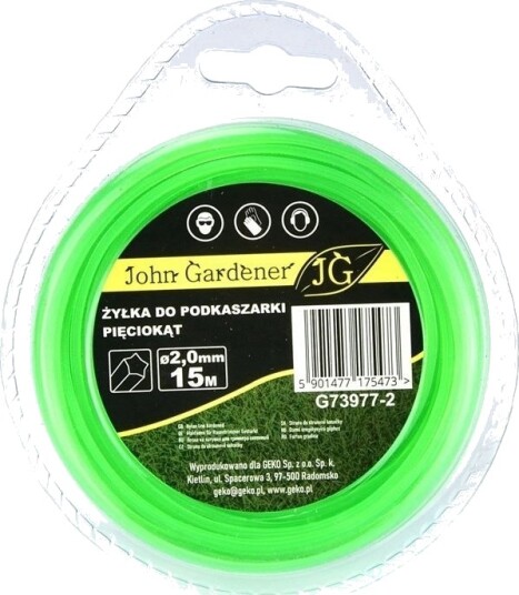 Geko Tråd Til Kantklipper Femkant 2,0 Mm X 15 M 10/120