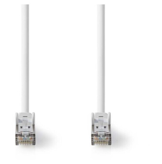 Nedis Cat 8.1 nettverkskabel | S/FTP | RJ45 Han | RJ45 Han | 1.00 m | Rund | LSZH | Hvit | Label