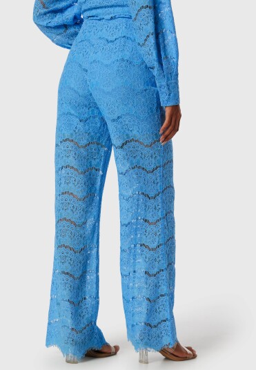 Y.A.S Yaslarisso HW Lace Pants Blue XS