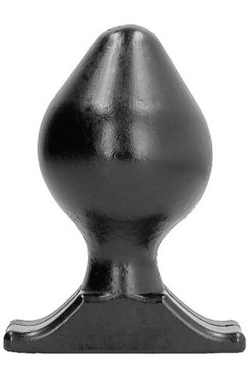 All Black Vinyl Anal Plug 16,5 cm